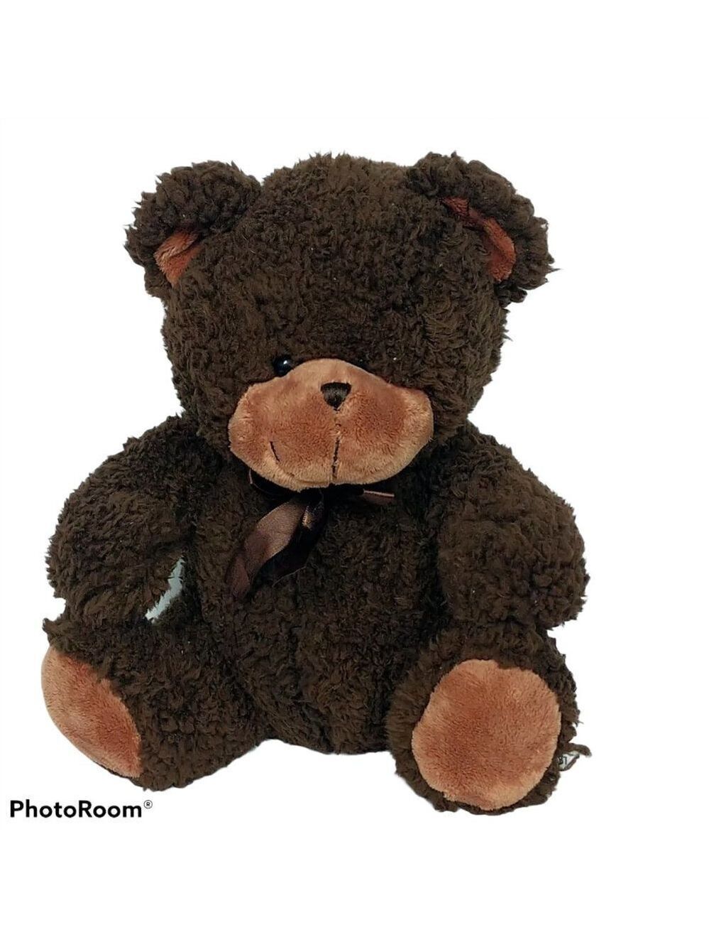 Napco Brown Teddy Bear Bow Plush 13 Inch